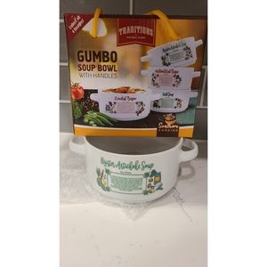 Traditions gumbo soup bowl oyster artichoke NEW